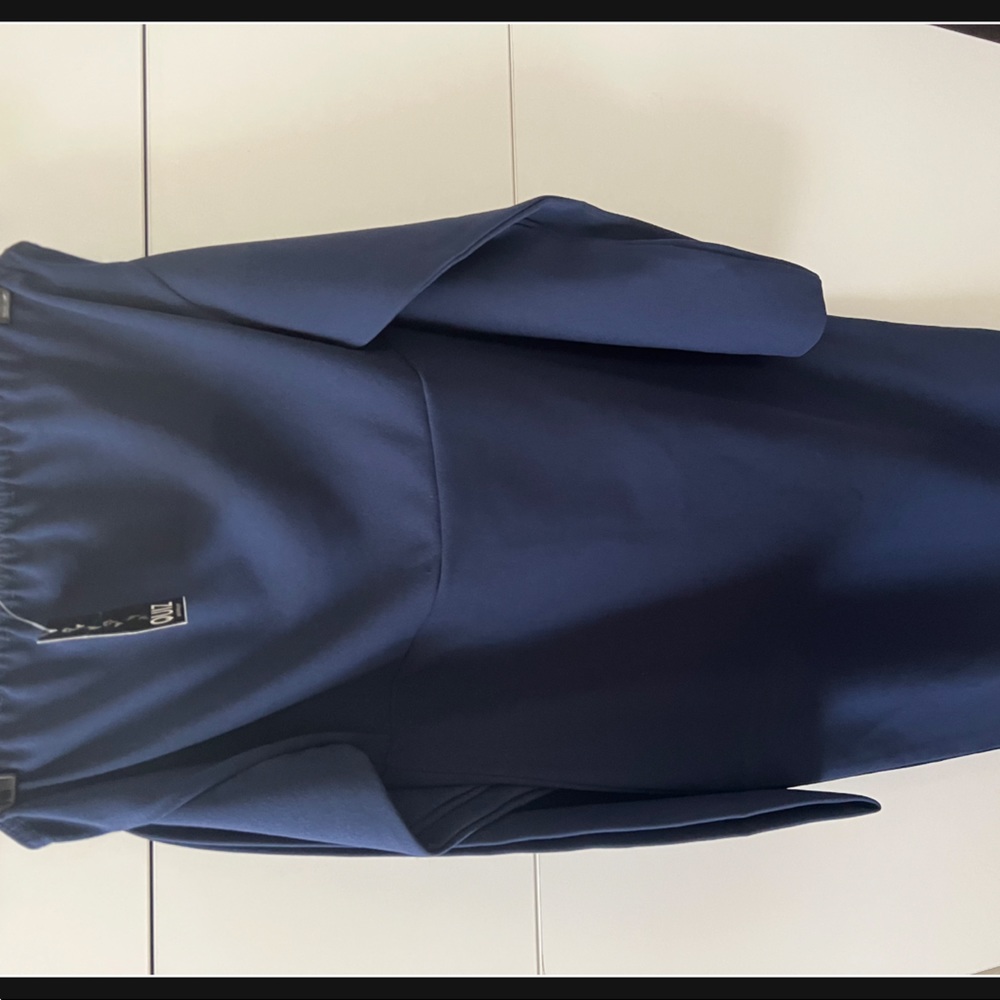 Quiz Size 4 Navy Off The Shoulder Dress